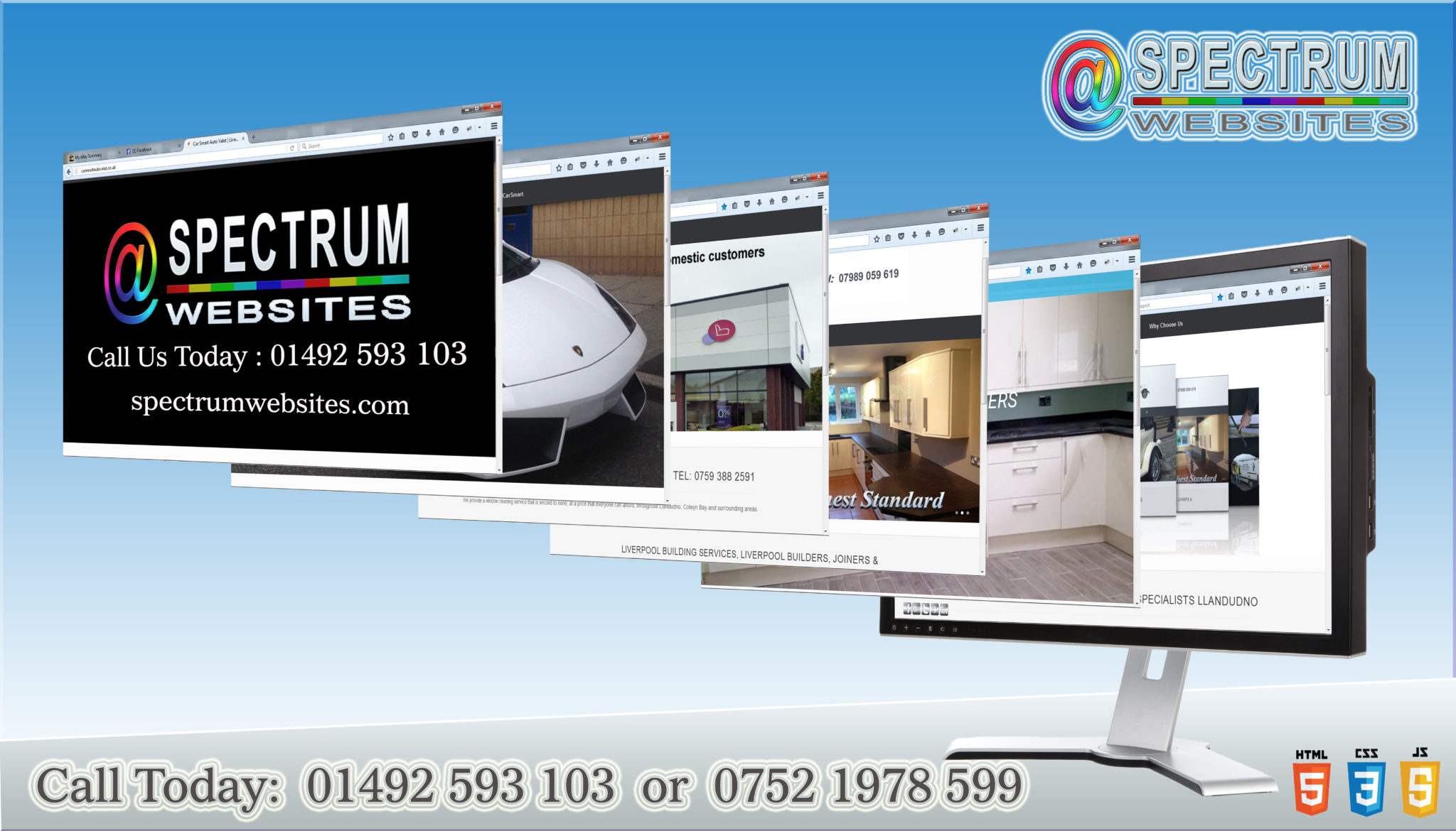 Web Design website design web developer Deganwy Spectrum Websites